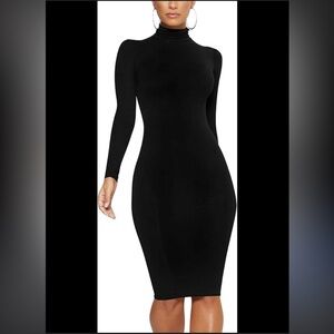Wild Fable Black Turtleneck Bodycon Midi Dress Size Small